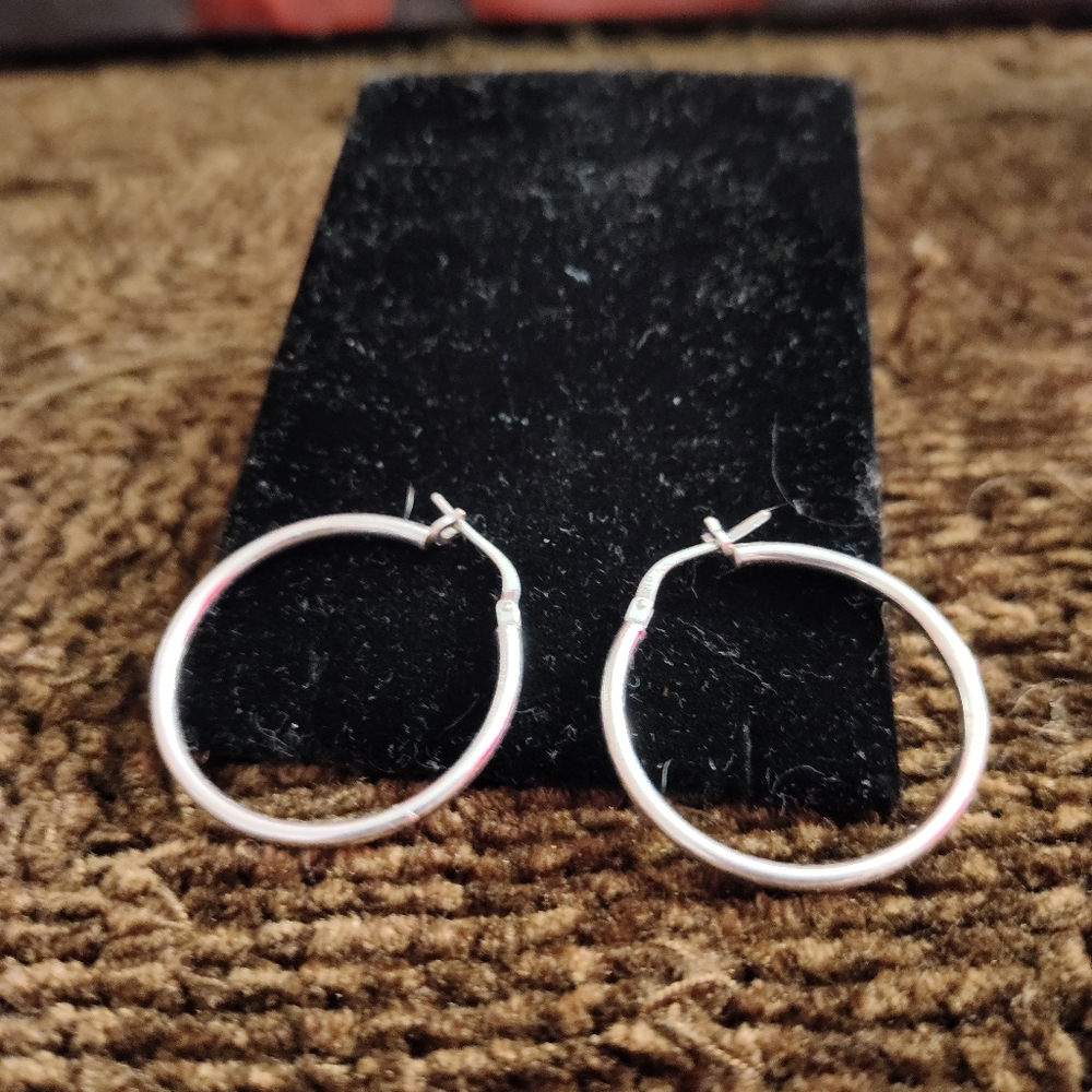 Elegant Silver Hoop Earrings